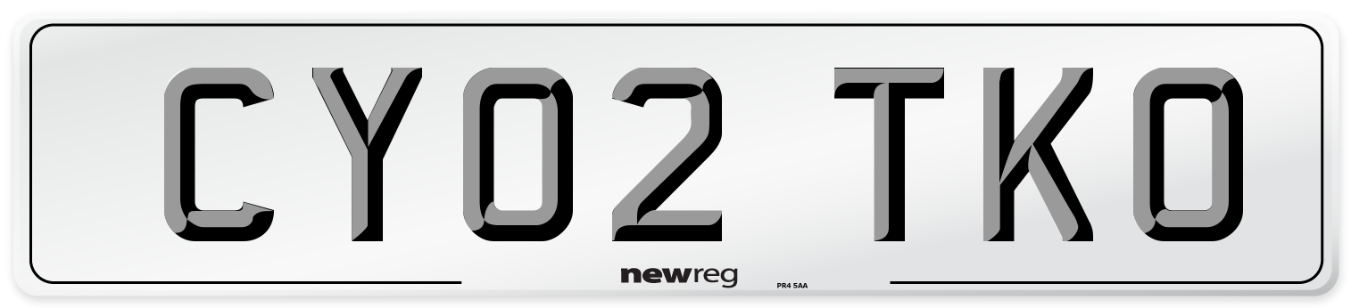 CY02 TKO Number Plate from New Reg